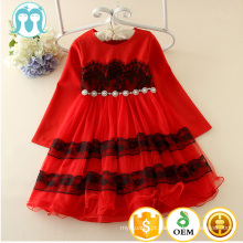 2017 nova queda barato lace vestido de tecido por atacado das crianças bowknot engel roupas menina vestido de manga comprida de casamento para crianças